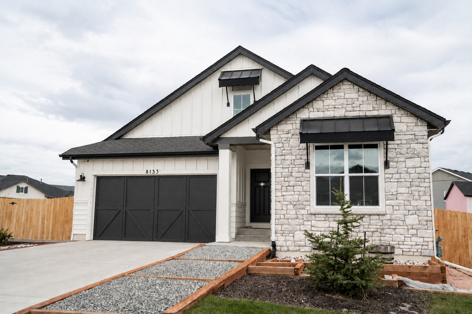 Home before AFTERGLO permanent LED roofline lighting