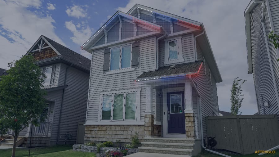 Patriotic red white blue LED lighting preview